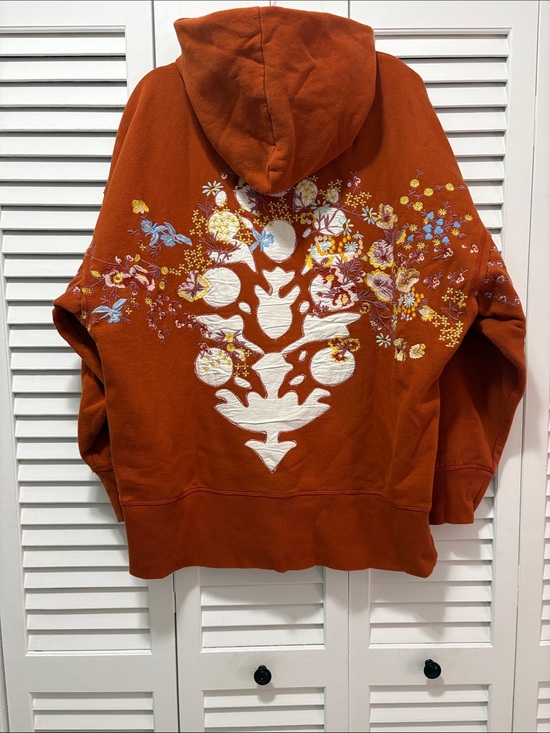 FP Movement by Free People Other - FP Movement by Free People Rust Orange Hoodie with Floral Embroidery